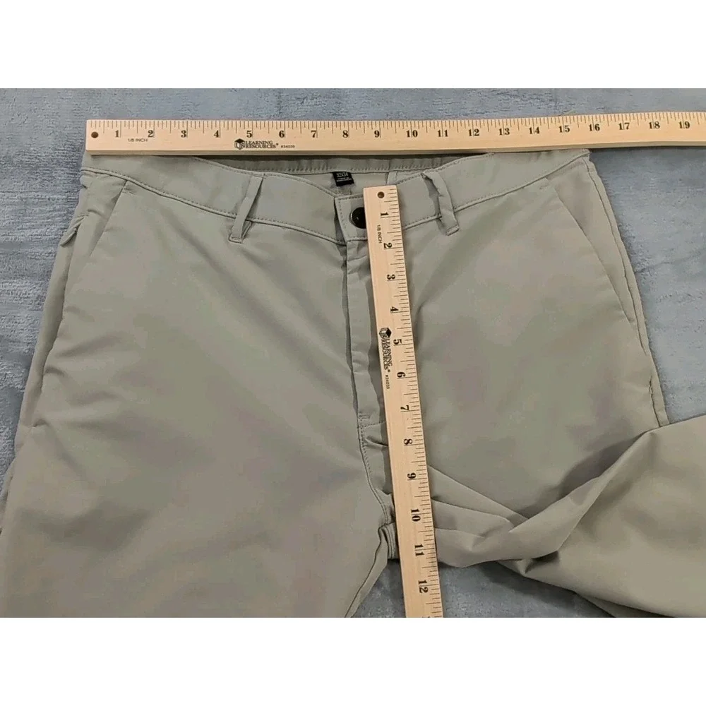 Banana Republic Performance Pants‎ Mens 32x34 Taupe Beige Gray Straight Slim